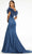 Ashley Lauren - 11122 Off Shoulder Denim Trumpet Gown Evening Dresses