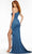 Ashley Lauren - 11125 Asymmetric Denim Trumpet Gown Evening Dresses