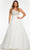 Ashley Lauren - 11127 Beaded Organza Ballgown Prom Dresses 0 / Ivory