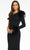Ashley Lauren - 11131 Feather Detail Long Sleeve Gown In Black