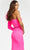Ashley Lauren - 11131 Feather Detail Long Sleeve Gown In Pink