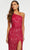 Ashley Lauren - 11144 Asymmetrical Lace Up Back Gown In Red