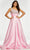Ashley Lauren - 11149 Beaded Bustier Taffeta Gown Prom Dresses 0 / Pink