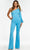 Ashley Lauren - 11168 Asymmetric Fitted Jumpsuit Evening Dresses 0 / Turquoise