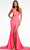 Ashley Lauren - 11169 One Shoulder Cutout Gown Prom Dresses 0 / Hot Pink
