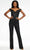 Ashley Lauren - 11175 Off Shoulder Sequin Jumpsuit Evening Dresses 0 / Black