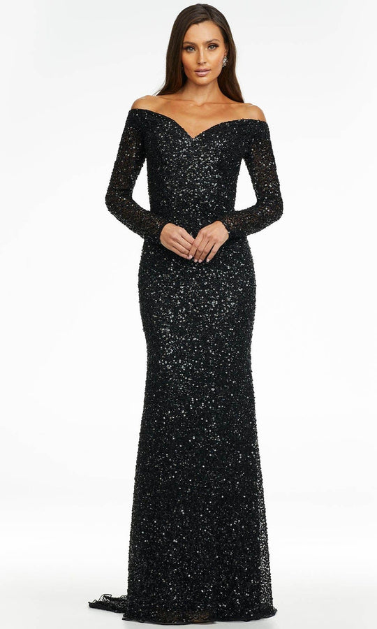 Ashley Lauren - 11176 Long Sleeve Sequin Gown