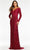 Ashley Lauren - 11176 Long Sleeve Sequin Gown Prom Dresses 0 / Ruby Red