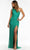 Ashley Lauren - 11189 Sequin Plunging Lace Up Gown Prom Dresses 0 / Jade