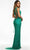 Ashley Lauren - 11189 Sequin Plunging Lace Up Gown Prom Dresses