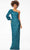 Ashley Lauren 11194 - Bishop One-Shoulder Sleeve Long Dress Special Occasion Dress 00 / Peacock