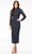 Ashley Lauren 11197 - Long Sleeve High Neck Tea-Length Dress Special Occasion Dress 0 / Twilight