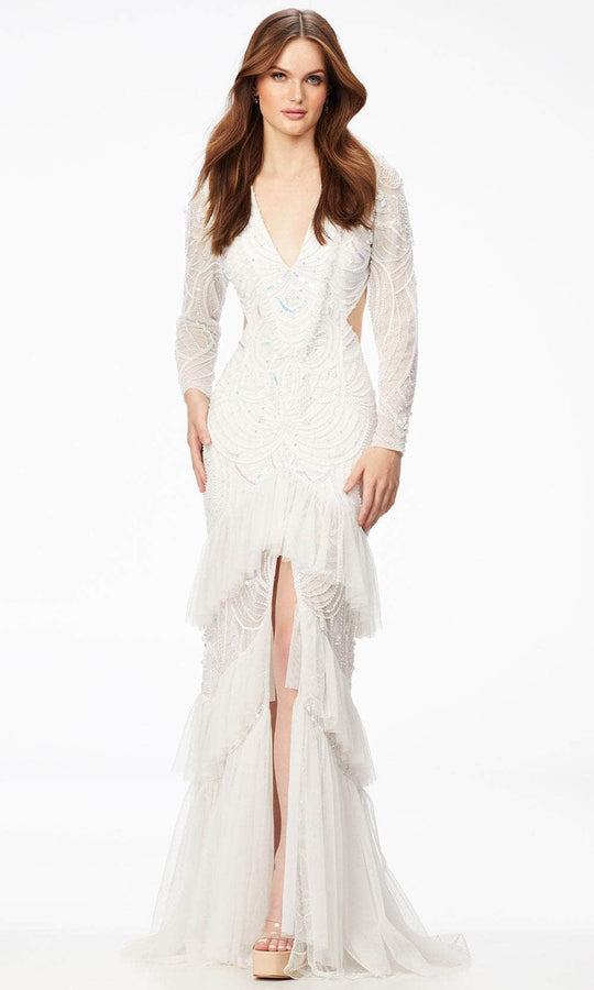 Ashley Lauren 11199 - Tulle Ruffled Evening Dress