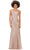 Ashley Lauren 11204 - Sleeveless V-Neck Evening Gown Evening Gown 0 / Marble