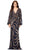 Ashley Lauren 11210 - Bishop Sleeve Sequin Evening Gown Evening Gown 0 / Rose Gold/Navy
