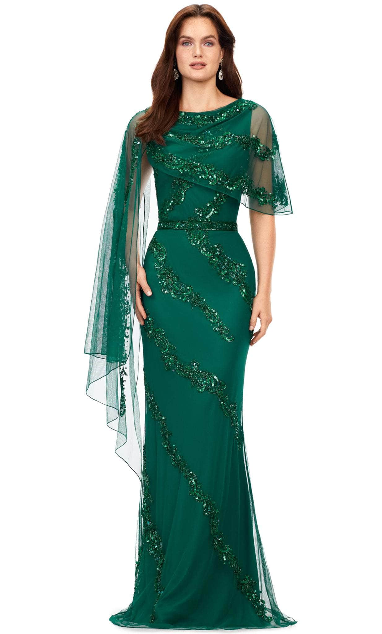 Ashley Lauren 11213 - Asymmetrical Overlay Evening Gown – Couture Candy