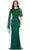 Ashley Lauren 11213 - Asymmetrical Overlay Evening Gown Mother of the Bride Dresses 0 / Dark Emerald
