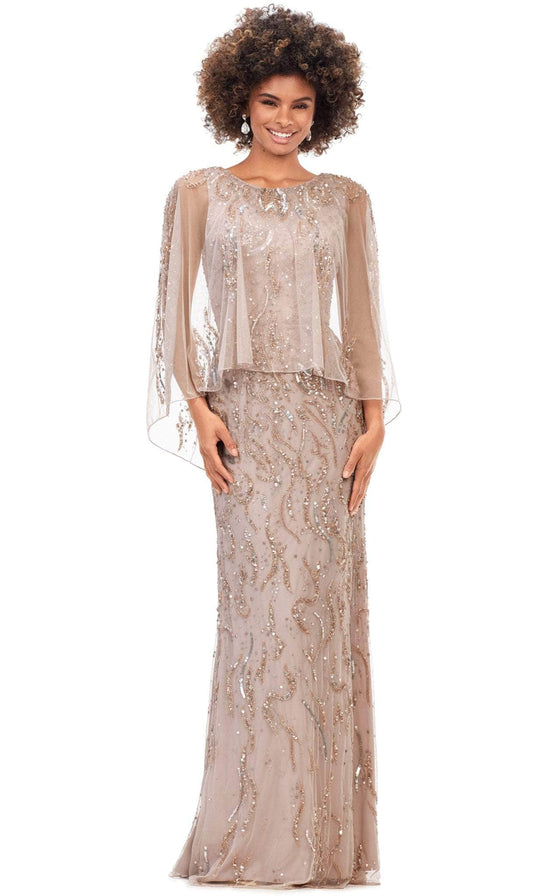 Ashley Lauren 11214 - Sleeveless with Overlay Evening Dress