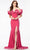 Ashley Lauren 11217 - Off- Shoulder Ruffle Long Dress Special Occasion Dress 0 / Fuchsia