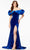 Ashley Lauren 11217 - Off- Shoulder Ruffle Long Dress Special Occasion Dress 0 / Royal