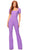 Ashley Lauren 11218 - Puff Sleeve Scuba Jumpsuit Special Occasion Dress 0 / Orchid