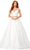 Ashley Lauren 11221 - Off-Shoulder Sweetheart Neck Ballgown Special Occasion Dress 0 / Ivory