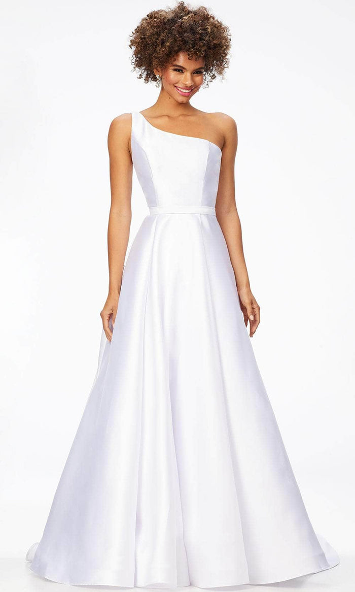 Ashley Lauren 11229 - One-Shoulder Mikado Bridal Gown Special Occasion Dress 0 / White