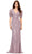 Ashley Lauren 11234 - Puffed Sleeve Beaded Prom Gown Prom Gown 0 / Dusty Mauve