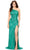 Ashley Lauren 11244 - One Shoulder Beaded Evening Gown Evening Gown 00 / Jade