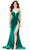 Ashley Lauren 11263 - Velvet Strapless Evening Gown Special Occasion Dress 00 / Jade