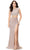 Ashley Lauren 11282 - Shiny Two Piece Fringe Dress Special Occasion Dress 0 / Nude