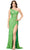 Ashley Lauren 11288 - Sequined Cutout Evening Gown Evening Gown 00 / Electric Lime