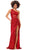 Ashley Lauren 11288 - Sequined Cutout Evening Gown Evening Gown 00 / Electric Red