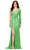 Ashley Lauren 11291 - Sequined Lace-Up Evening Gown Evening Gown 0 / Electric Lime