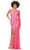 Ashley Lauren 11291 - Sequined Lace-Up Evening Gown Evening Gown 0 / Electric Pink