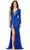 Ashley Lauren 11291 - Sequined Lace-Up Evening Gown Evening Gown 0 / Royal/Turq