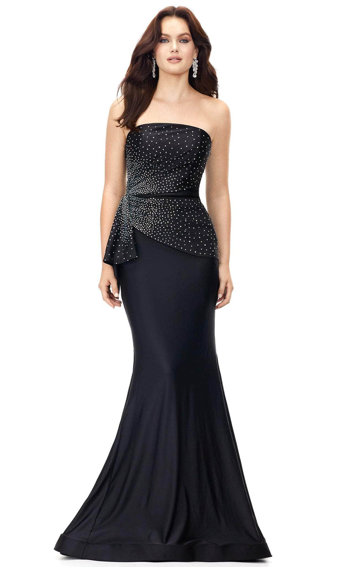 Ashley Lauren 11295 - Strapless Formal Beaded Dress Special Occasion Dress 0 / Black