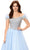 Ashley Lauren 11314 - Tulle Skirt Semi-Ballgown Special Occasion Dress 0 / Sky