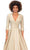 Ashley Lauren 11326 - Quarter Sleeves Satin Ballgown Special Occasion Dress