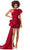 Ashley Lauren 11327 - Extravagant Bow-Detailed Mini Dress Special Occasion Dress 0 / Red