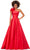 Ashley Lauren 11336 - Feather Detailed One Sleeve Evening Gown Special Occasion Dress 0 / Red