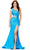 Ashley Lauren 11337 - Asymmetric Neck Mermaid Prom Gown Prom Gown 00 / Turquoise
