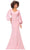 Ashley Lauren 11345 - Bishop Sleeve V-Neck Prom Gown Special Occasion Dress 0 / Rose