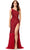 Ashley Lauren 11350 - One Sleeve Sequin Evening Dress Special Occasion Dress 0 / Red