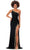 Ashley Lauren 11352 - One Sleeve Beaded Evening Gown Special Occasion Dress 00 / Black