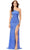 Ashley Lauren 11352 - One Sleeve Beaded Evening Gown Special Occasion Dress 00 / Periwinkle