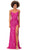 Ashley Lauren 11363 - Sleeveless Beaded Evening Gown Special Occasion Dress 00 / Hot Pink