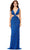 Ashley Lauren 11366 - Sleeveless With Cut-Outs Evening Gown Special Occasion Dress 00 / Peacock
