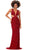 Ashley Lauren 11366 - Sleeveless With Cut-Outs Evening Gown Special Occasion Dress 00 / Red
