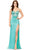 Ashley Lauren 11369 - Sleeveless Beaded Evening Gown Prom Dresses 0 / Aqua
